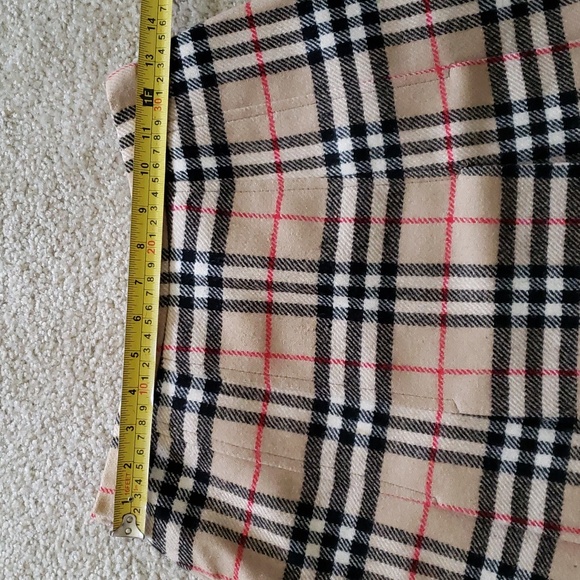 BURBERRY CHECK PLAID WOOL PLEATED SKIRT - Picture 7 of 8